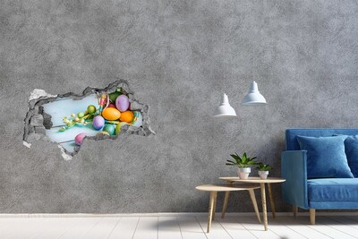 Samolepící nálepka na zeď Velikonoční vajíčka v díře