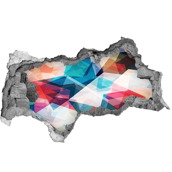 Díra 3D fototapeta nálepka Barevný křišťálový svět