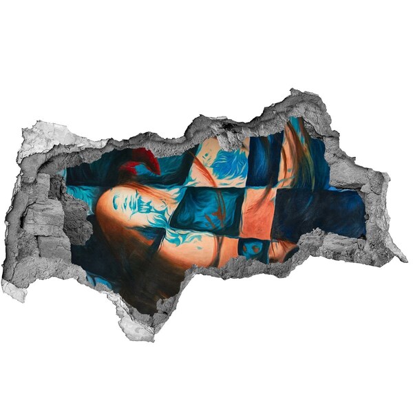 Fototapeta díra na zeď Tělo ponořené do barev