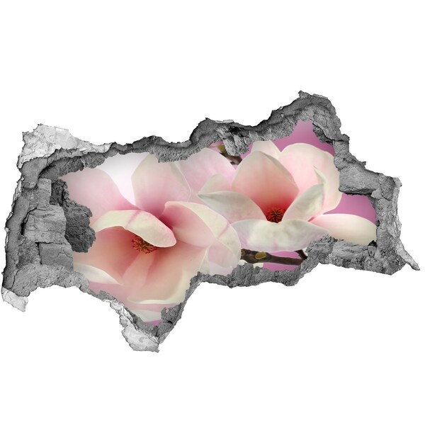 Samolepící díra nálepka Květinový sen za zdí