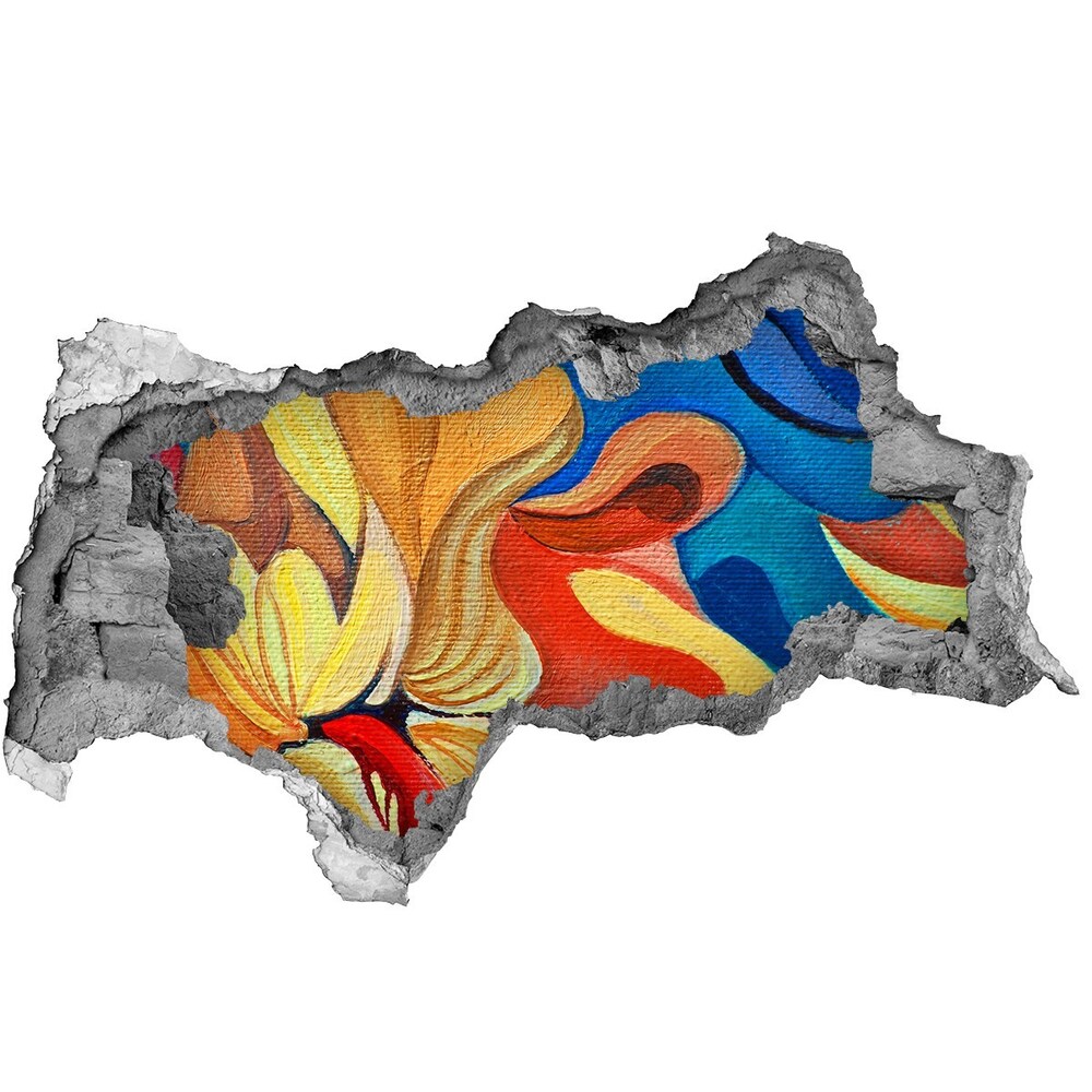 Díra 3D fototapeta nálepka Abstraktní květina