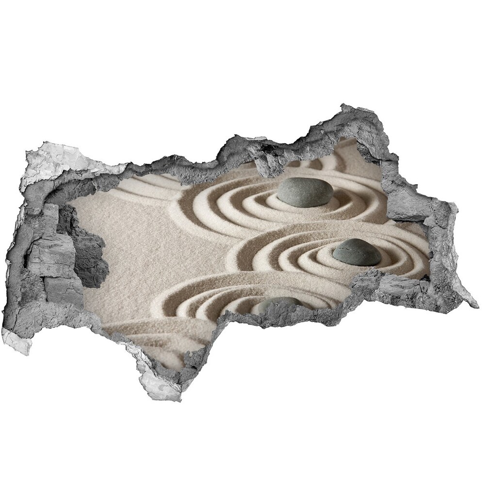 Díra 3D fototapeta Kameny zen písek