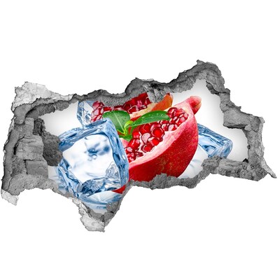 Nálepka 3D díra Šťavnatý granátový jablko ovoce díra