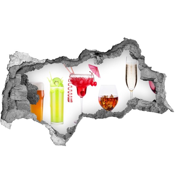 Nálepka 3D díra na zeď Plážový bar