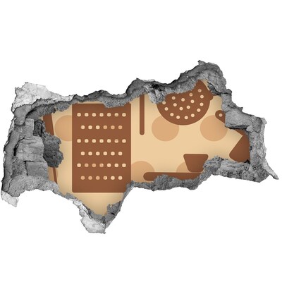 Samolepící nálepka Interiér s retro motivem