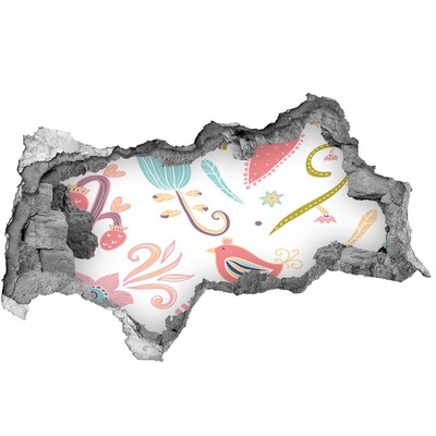 Díra 3D fototapeta nálepka Barevný svět za dírou