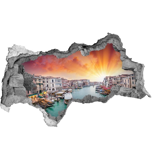 Nálepka fototapeta 3D výhled beton Benátky při východu slunce