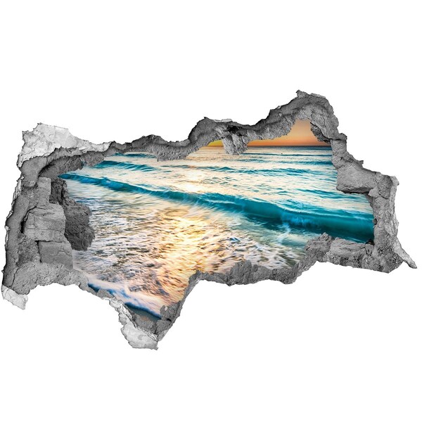 Nálepka fototapeta 3D Západ slunce nad mořem