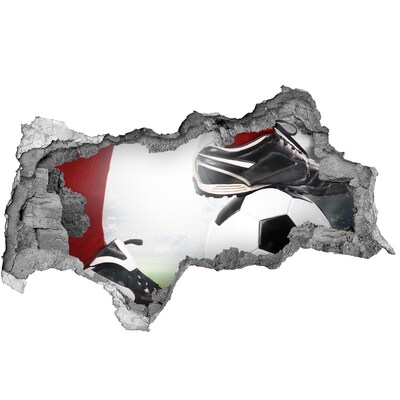 Fototapeta díra na zeď 3D Fotbalová vášeň za zdmi