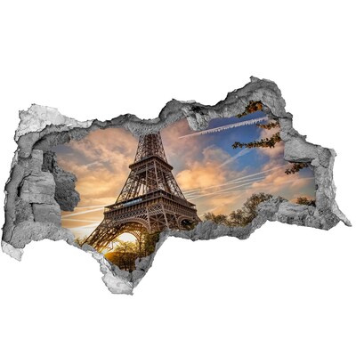 Fototapeta díra na zeď 3D Eiffelova věž Paříž