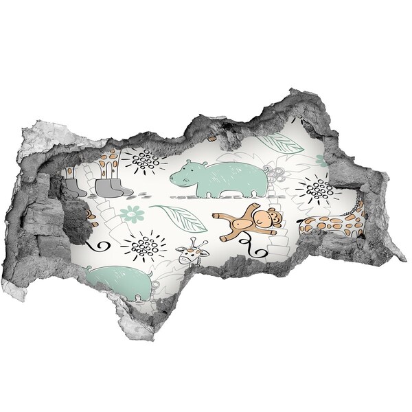 Samolepící nálepka na zeď Zvířata v džungli