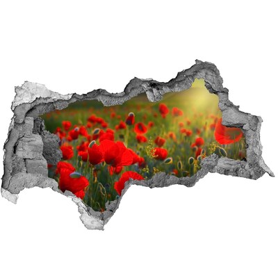 Nálepka fototapeta 3D výhled Květinový ráj jako díra ve zdi