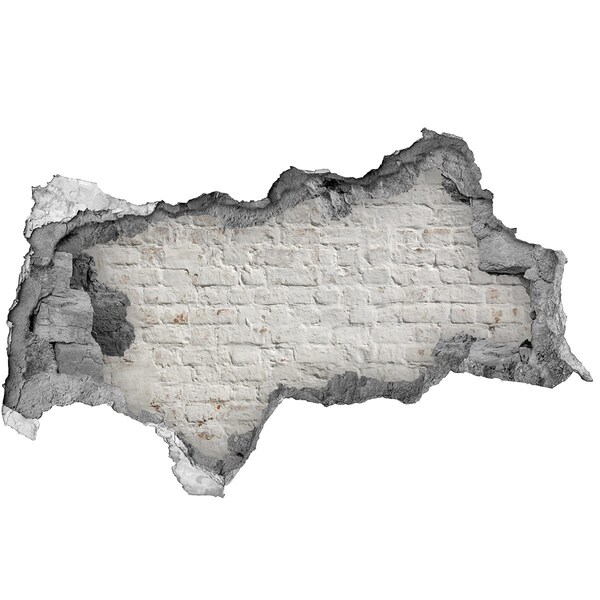 Fotoobraz díra na stěnu Poškozená cihlová zeď