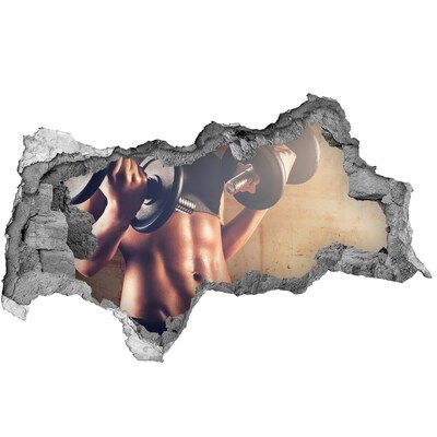 Fototapeta díra na zeď 3D Tělocvična v akci