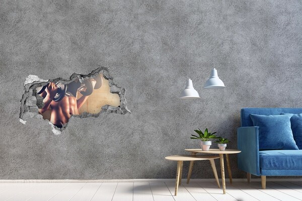 Fototapeta díra na zeď 3D Tělocvična v akci