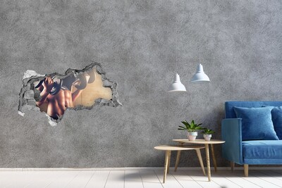 Fototapeta díra na zeď 3D Tělocvična v akci