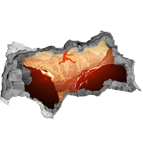 Samolepící díra na stěnu Skočit do propasti