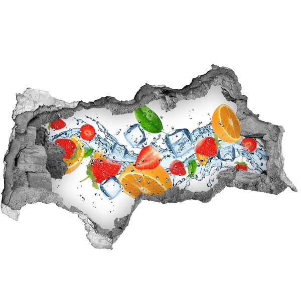 Nálepka 3D díra Ovoce s ledem