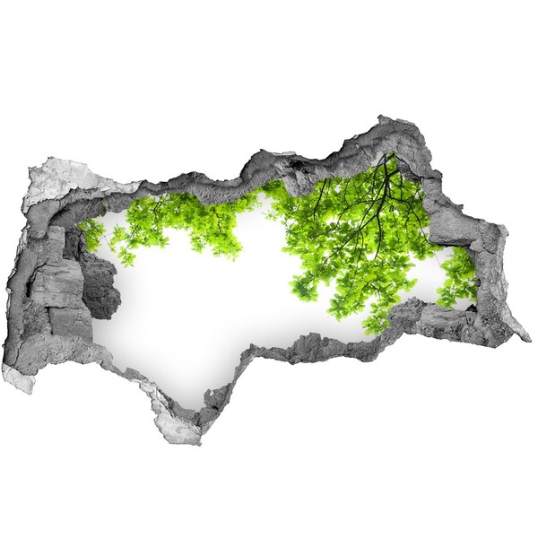 Samolepící díra nálepka Zelená oáza za zdí