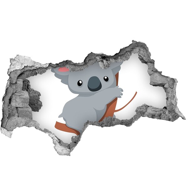 Díra 3D fototapeta nálepka Koala v díře ve zdi