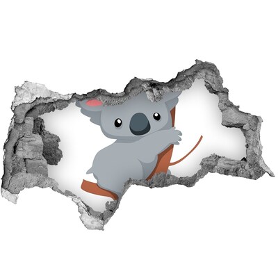 Díra 3D fototapeta nálepka Koala v díře ve zdi
