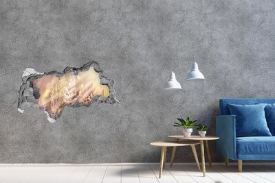 Samolepící díra nálepka Květinová louka za zdí