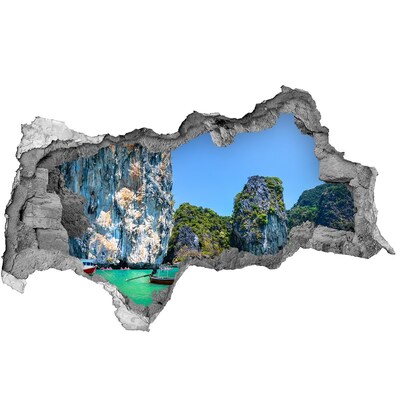 Nálepka fototapeta 3D výhled Karibský záliv s lodí