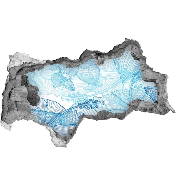 Nálepka 3D díra samolepící Hawajské květiny