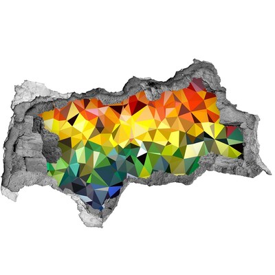 Díra 3D fototapeta na stěnu Barevná díra ve zdi