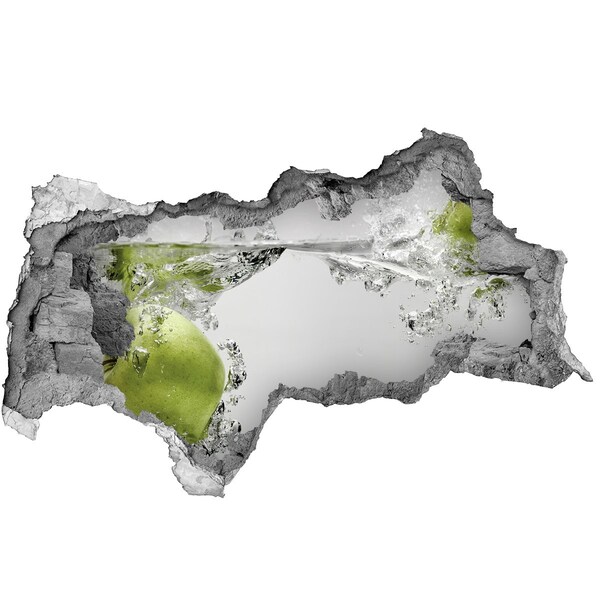 Nálepka 3D díra Potopené jablko