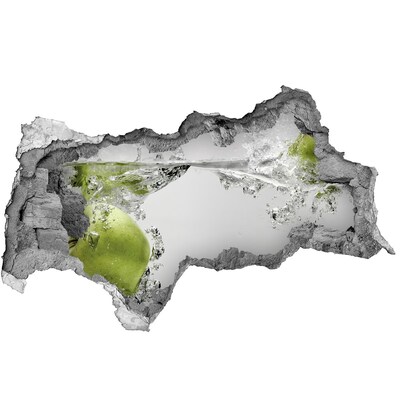 Nálepka 3D díra Potopené jablko