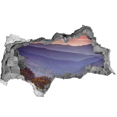 Nálepka fototapeta 3D Horská krajina při východu slunce