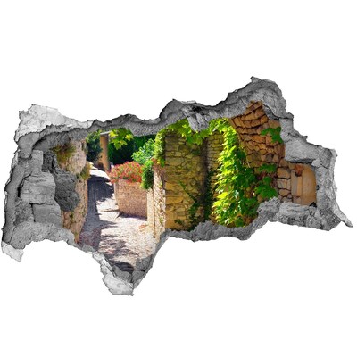 Fototapeta díra na zeď 3D Zelená ulice ve městě