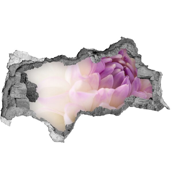 Samolepící díra na stěnu Květinová iluze v betonu