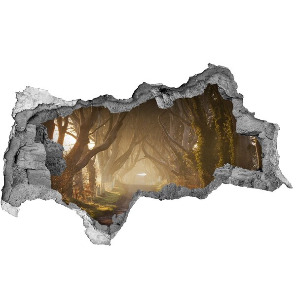 Nálepka fototapeta 3D výhled Cesta mezi stromy