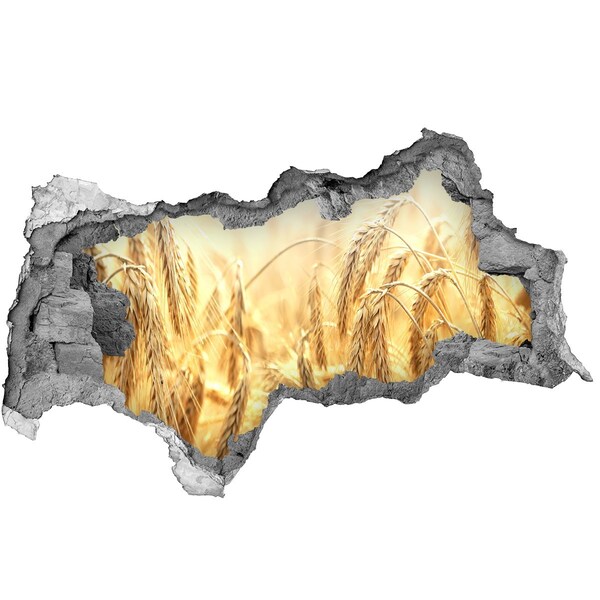 Samolepící díra na stěnu nálepka Zlatá pšeničná pole