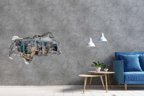 Fototapeta díra na zeď 3D Pohled na New York