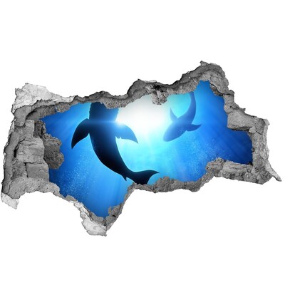 Díra 3D fototapeta nálepka Podmořský svět se žraloky