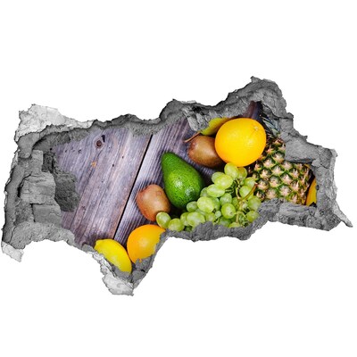 Nálepka 3D díra Ovocný ráj za zdí