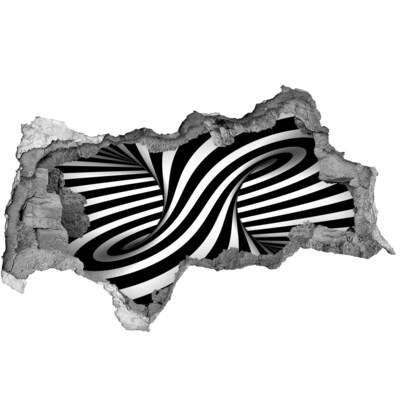 Díra 3D fototapeta na stěnu Optická iluze v černé a bílé