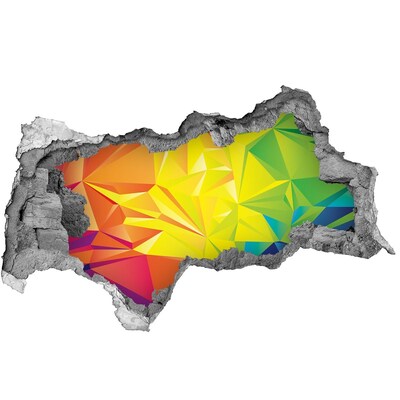 Díra 3D fototapeta na stěnu Barevná exploze v betonové díře