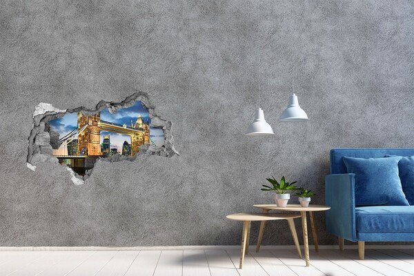 Fototapeta díra na zeď 3D Tower Bridge v Londýně