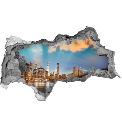 Fototapeta díra na zeď 3D Pohled na New York