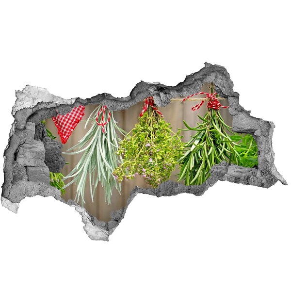 Nálepka 3D díra Bylinková zahrada v troskách