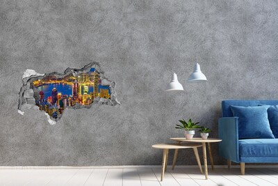 Fototapeta díra na zeď 3D Pohled na Hongkong v noci