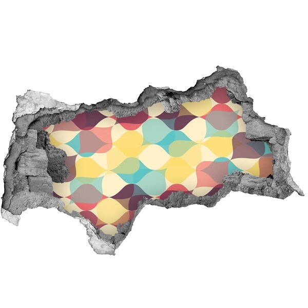 Fotoobraz díra na stěnu Barevné vlny na zdi