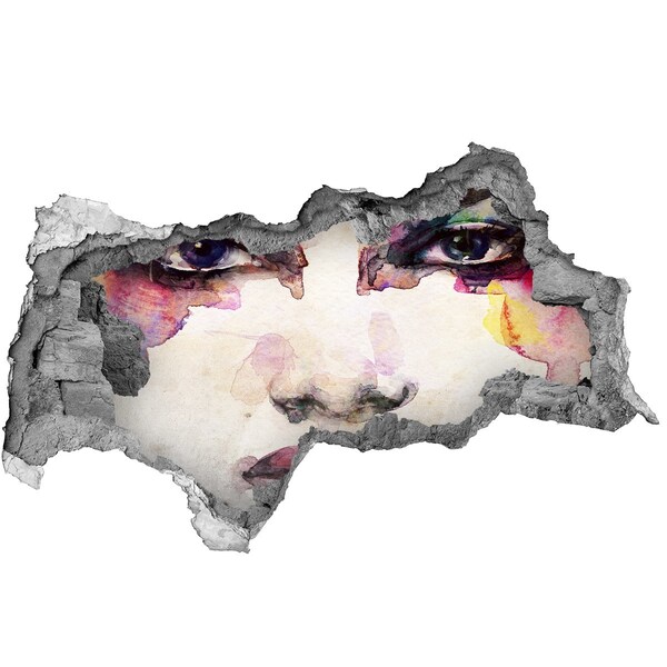 Díra 3D fototapeta na stěnu Tvář v rozbořené zdi