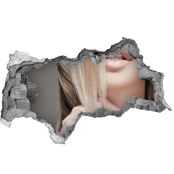 Fotoobraz díra na stěnu Okouzlující pohled zpoza zdi