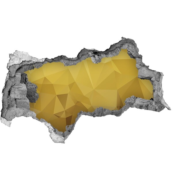 Díra 3D fototapeta nálepka Zlatá prasklina ve zdi