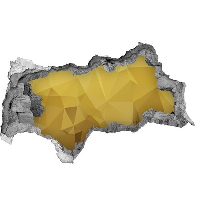 Díra 3D fototapeta nálepka Zlatá prasklina ve zdi